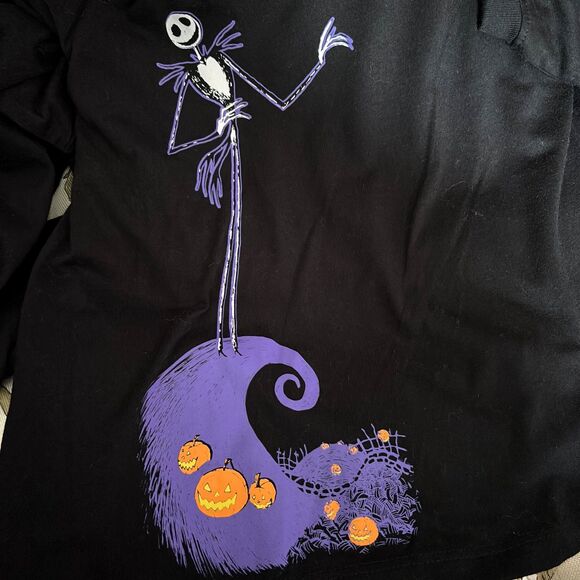 Disney Nightmare Before Christmas Woman L Jack Halloween Pocket Crop Tee #C - Picture 4 of 6
